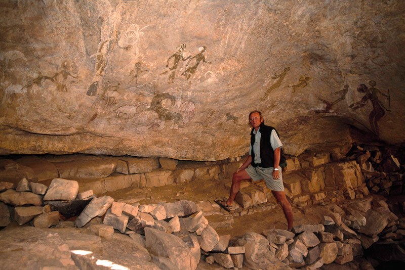 Djanet, Algeria. Main panel of paintings. Image ID: algdja0030022