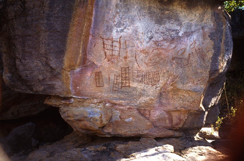 Tsodilo Hills. Close-up of paintings. Image ID: bottsd0690002