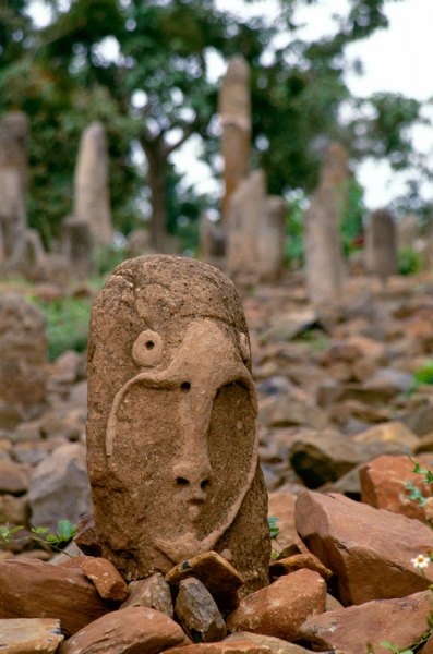Tutu Fela, Ethiopia. Recently repaired stele, now positioned at foot of cemetery. Image ID: ethsid0010008
