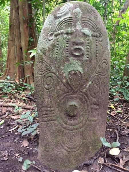 Ikom Monoliths, carved stones in Cross River State in Southern Nigeria.