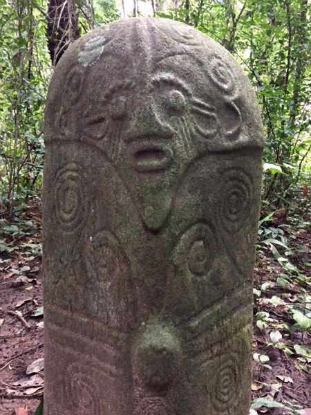 Ikom Monoliths, carved stones in Cross River State in Southern Nigeria.