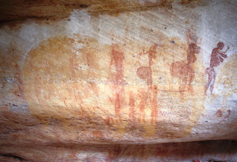Painting of several female figures with large buttocks, SOASWC0050008