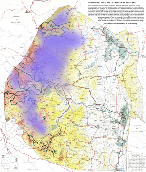 Swaziland Rock Art Distribution