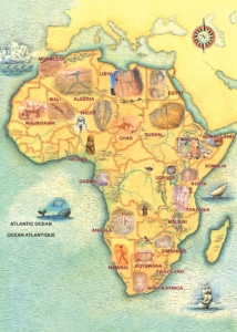 Rock Art In Africa Map